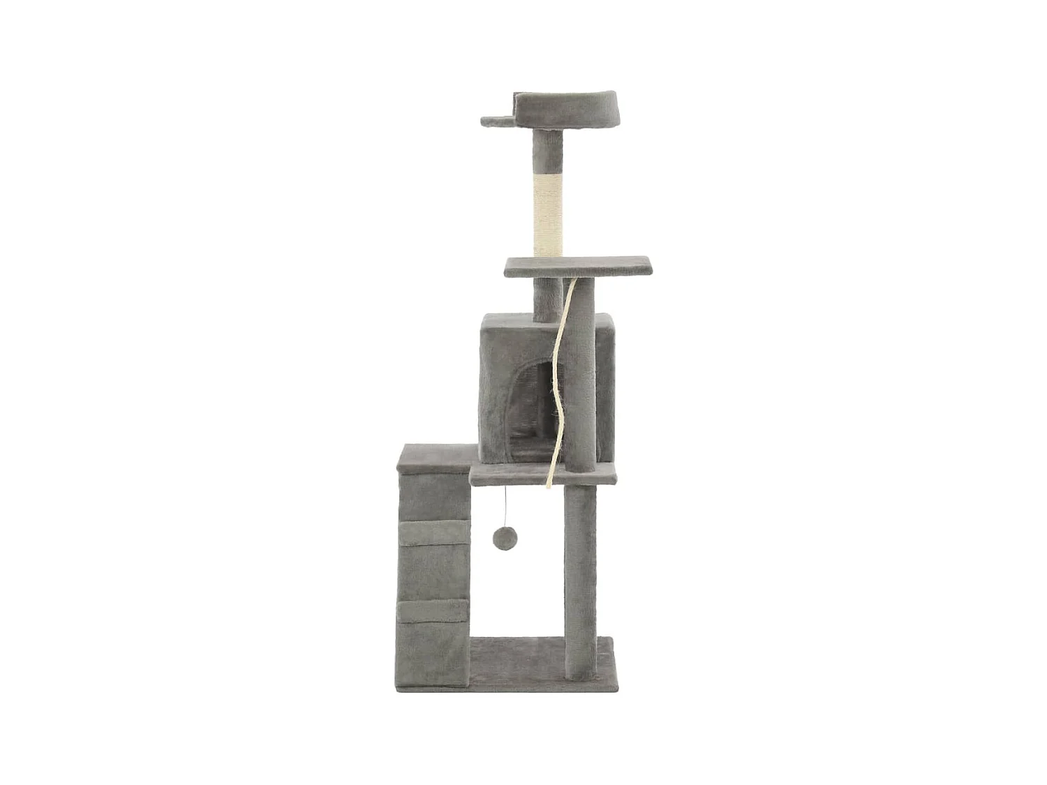 Sami  Arbre à chat avec griffoirs en sisal 120 cm Gris