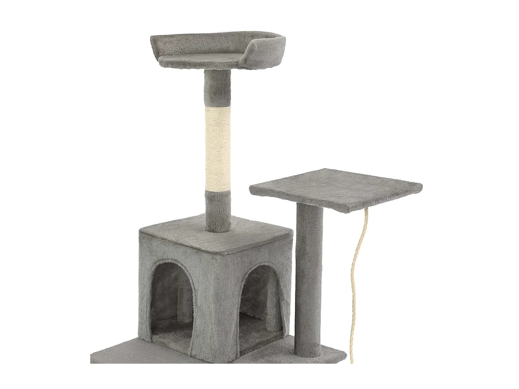 Sami  Arbre à chat avec griffoirs en sisal 120 cm Gris