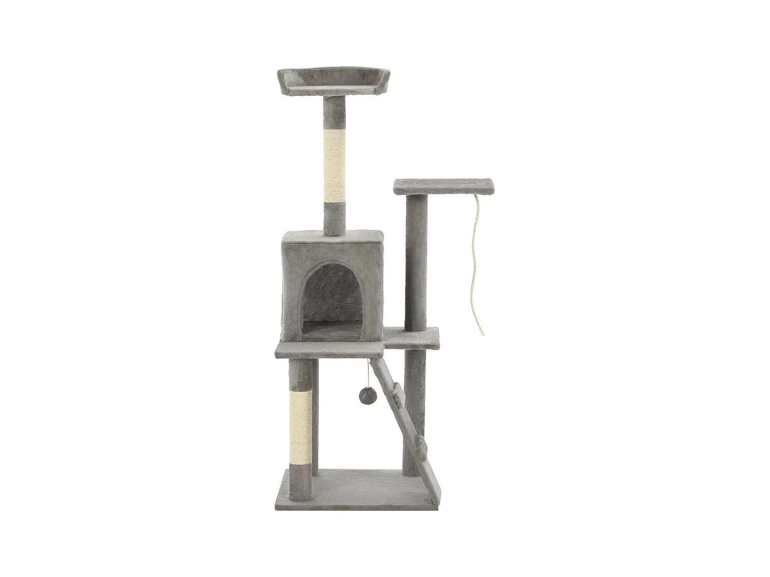 Sami  Arbre à chat avec griffoirs en sisal 120 cm Gris