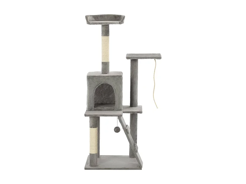 Sami  Rascador para gatos con poste de sisal 120 cm gris