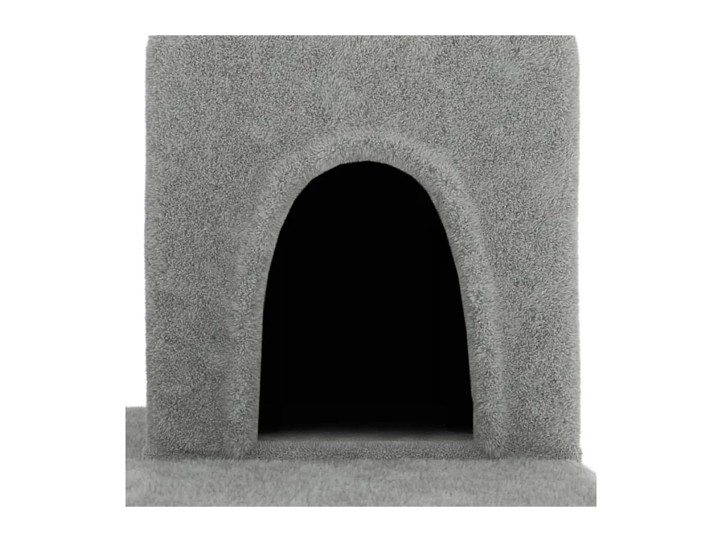 Wundir  Arbre à chat avec griffoirs en sisal Gris clair 154 cm