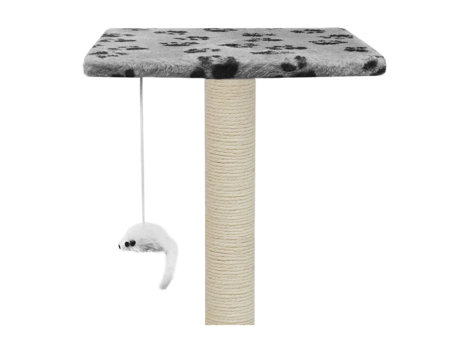 Sophie-Manon  Arbre à chat avec griffoir en sisal 95 cm Gris Motif de pattes