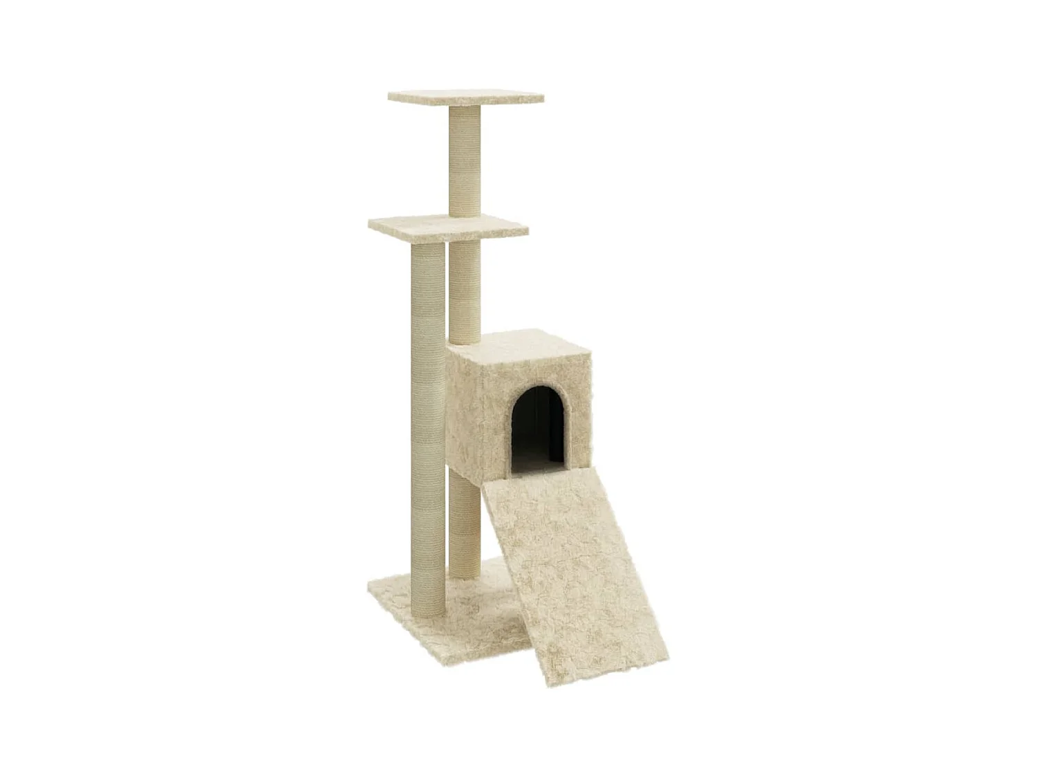 Dragør  Kattenmeubel met sisal krabpalen 92 cm crèmekleurig