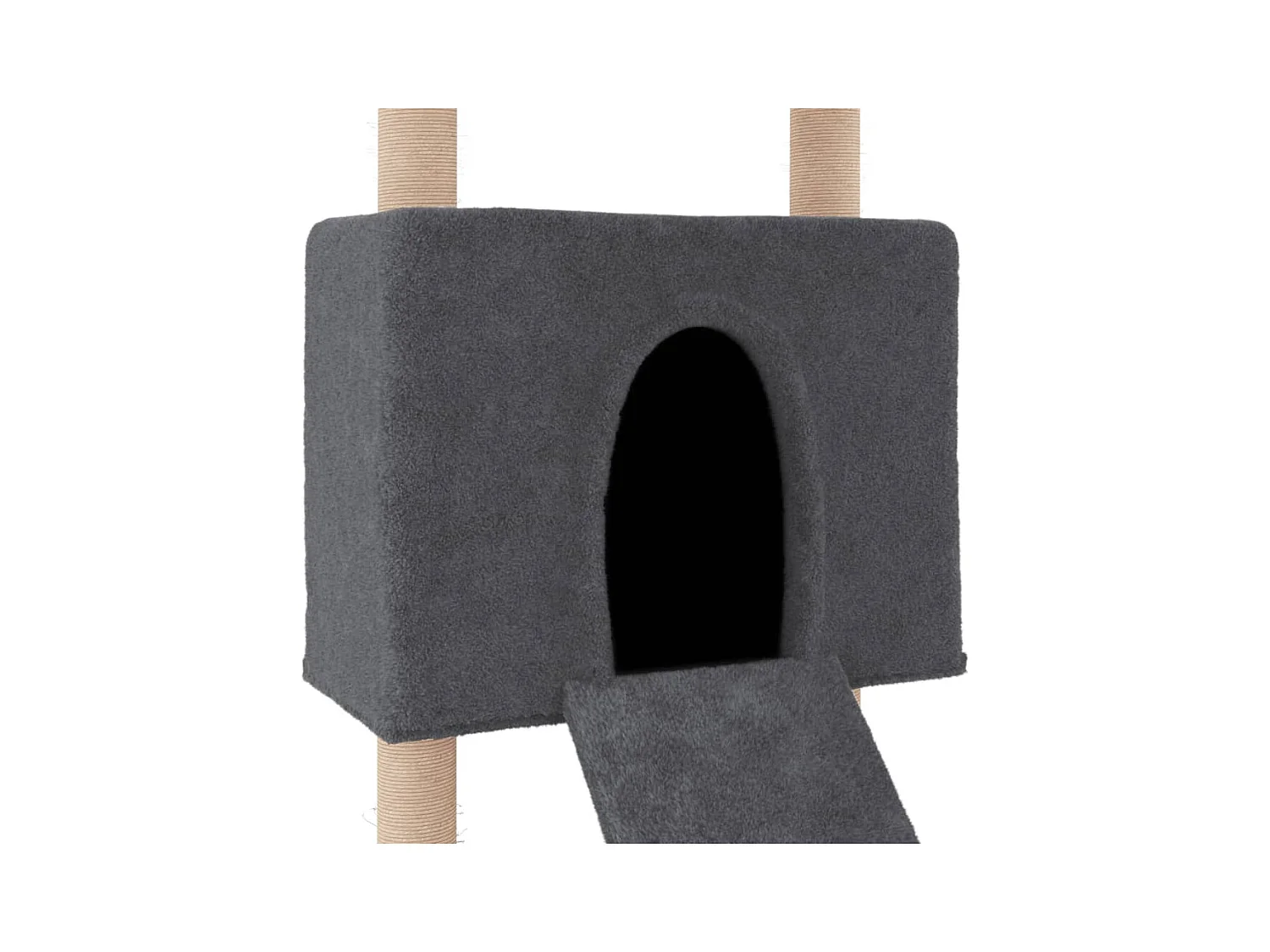 Rémi-Roland  Arbre à chat avec griffoirs en sisal Gris foncé 153 cm