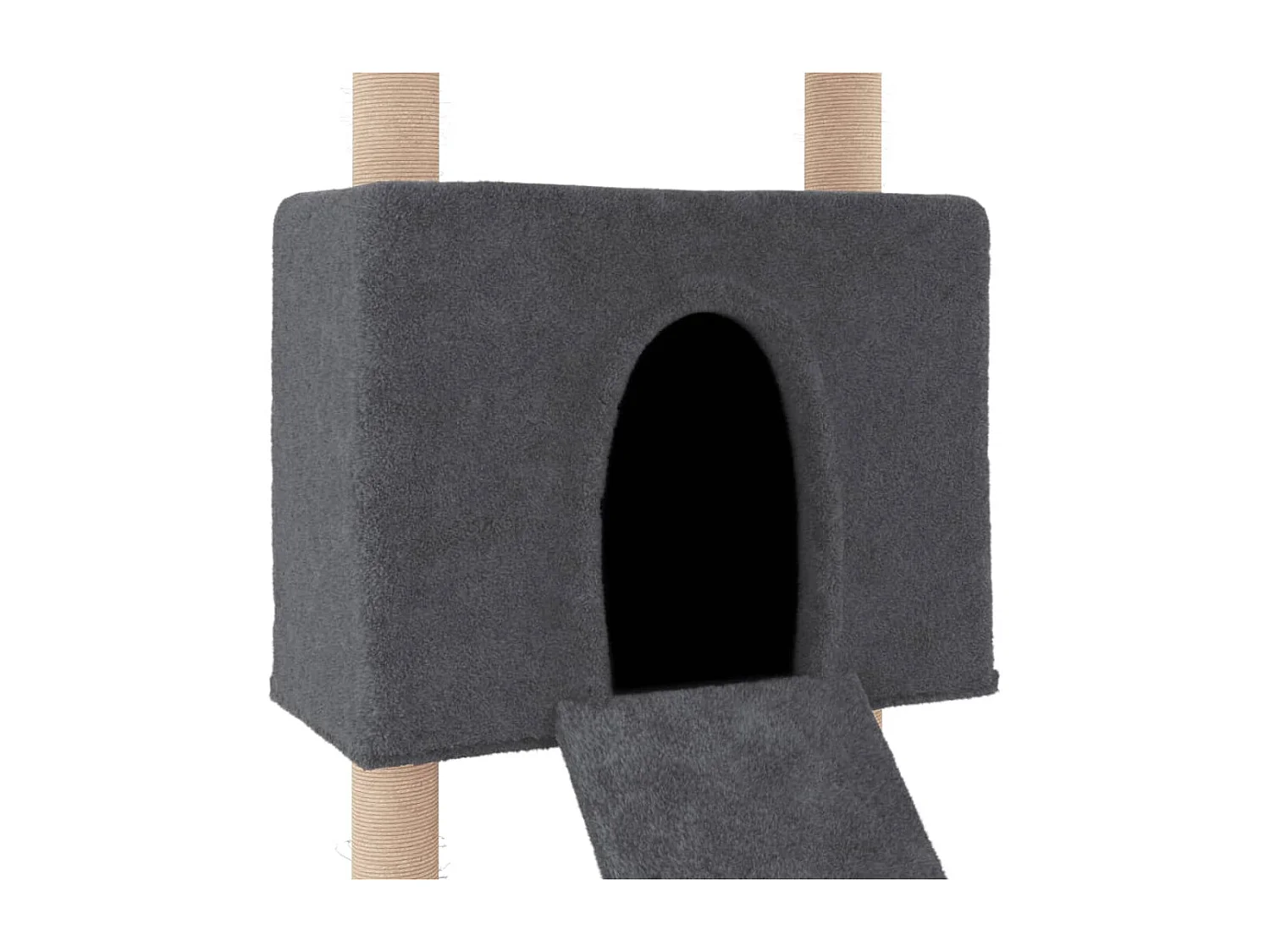 Rémi-Roland  Arbre à chat avec griffoirs en sisal Gris foncé 153 cm