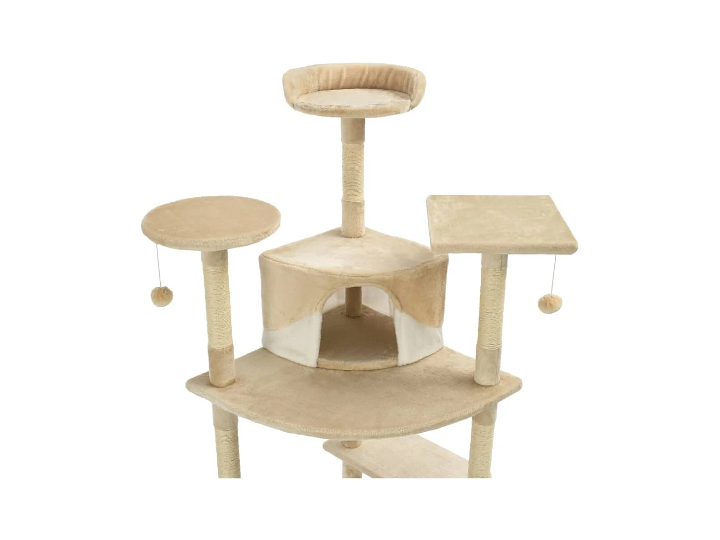 Junction City  Arbre à chat avec griffoirs en sisal 203 cm Beige et Blanc