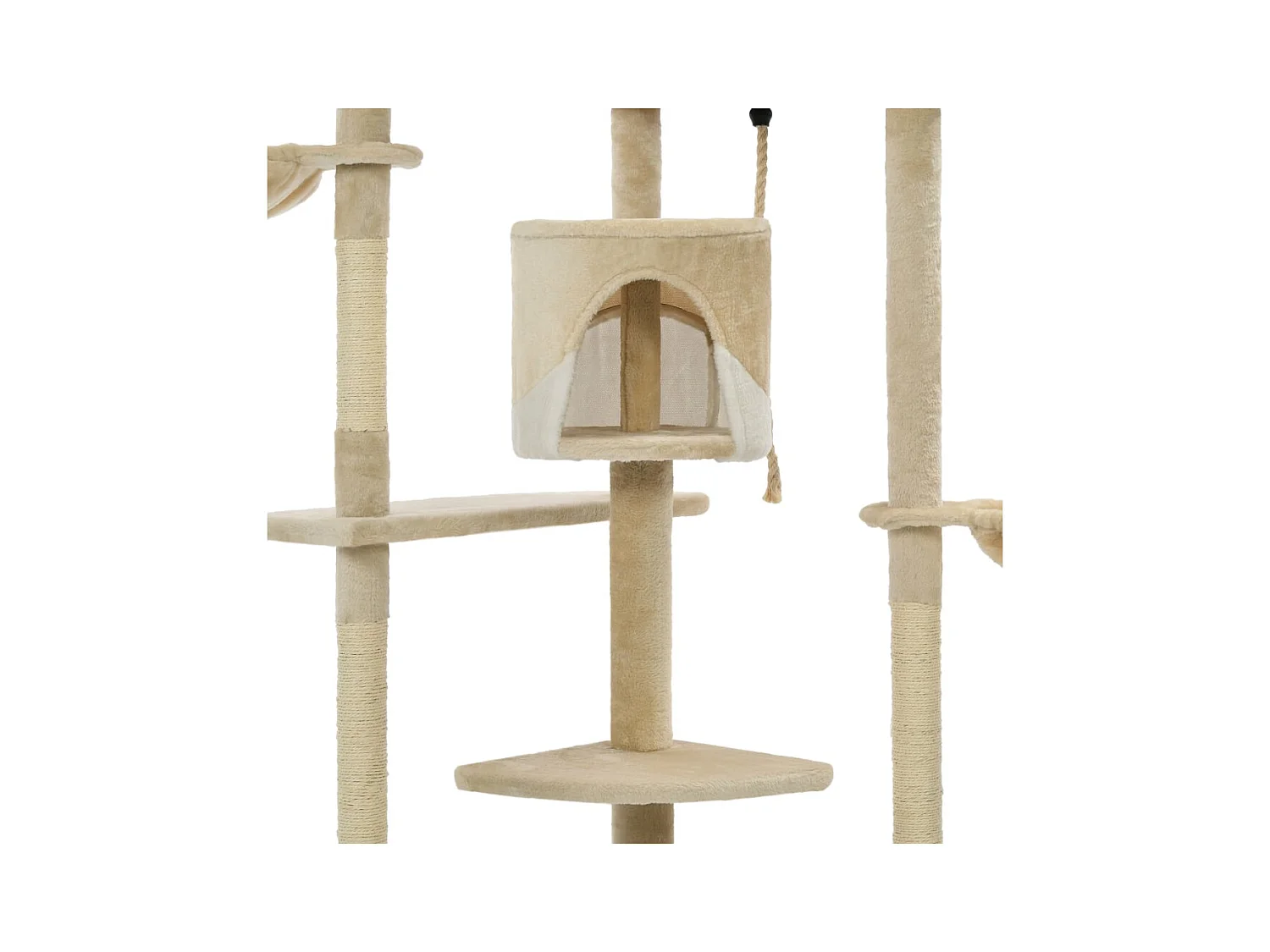 Junction City  Arbre à chat avec griffoirs en sisal 203 cm Beige et Blanc