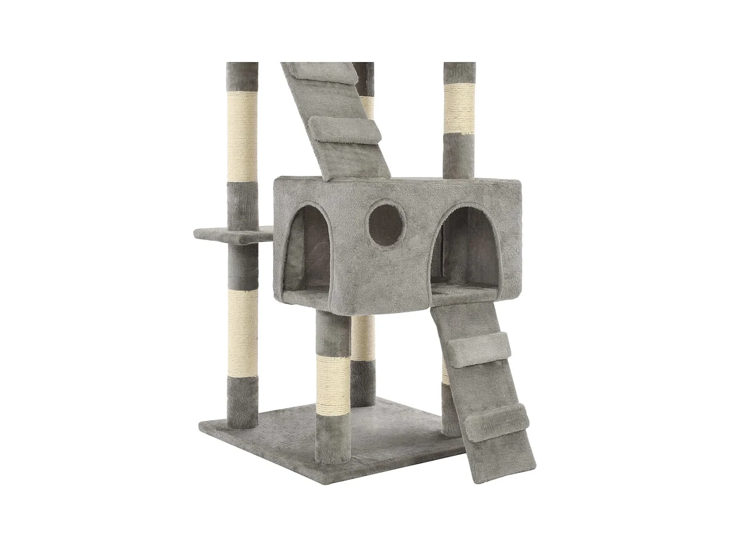 Nidrik  Arbre à chat avec griffoirs en sisal 170 cm Gris