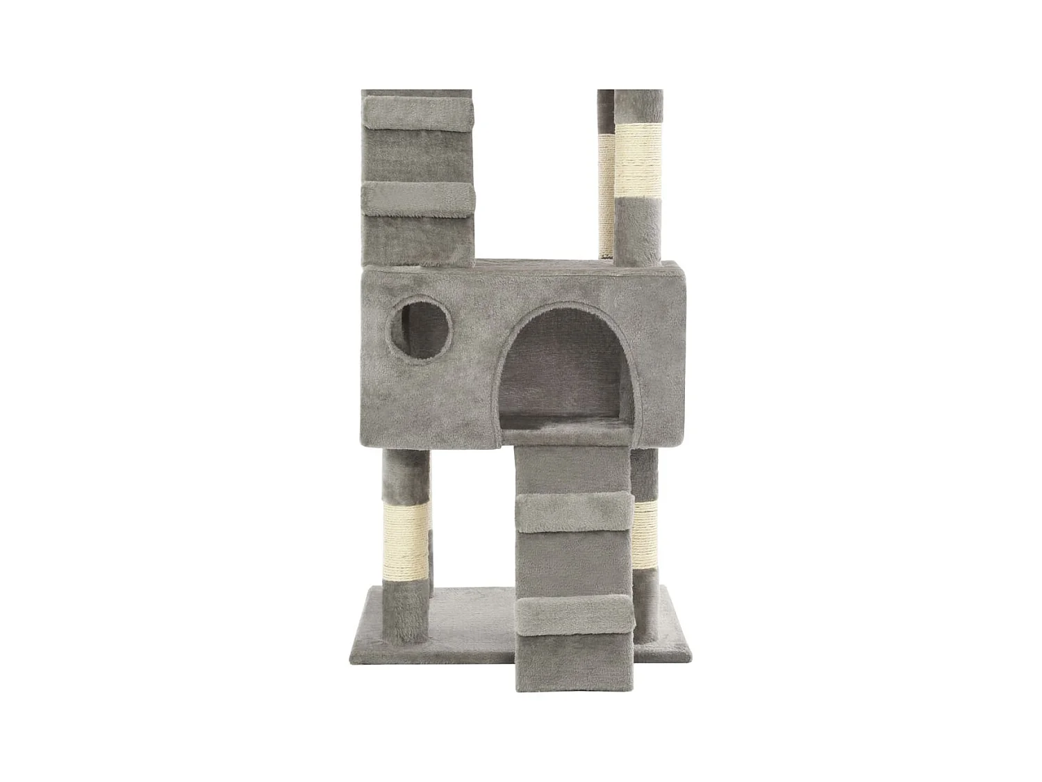Nidrik  Arbre à chat avec griffoirs en sisal 170 cm Gris