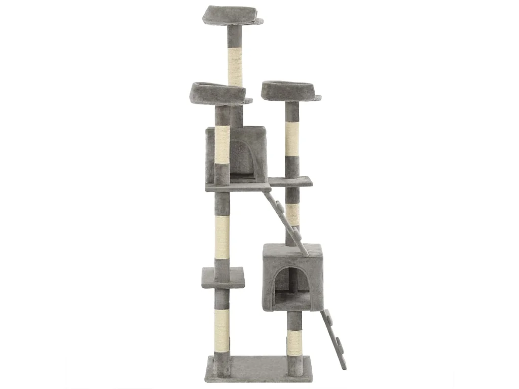 Nidrik  Rascador para gatos con poste rascador de sisal 170 cm gris