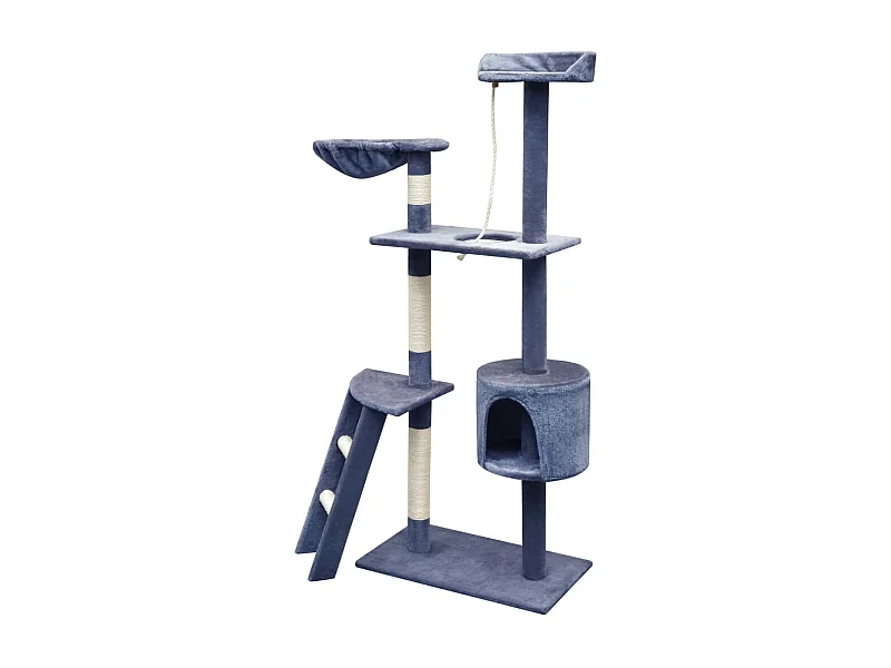 Bellmead  Kattenkrabpaal met sisal krabpalen 150 cm donkerblauw