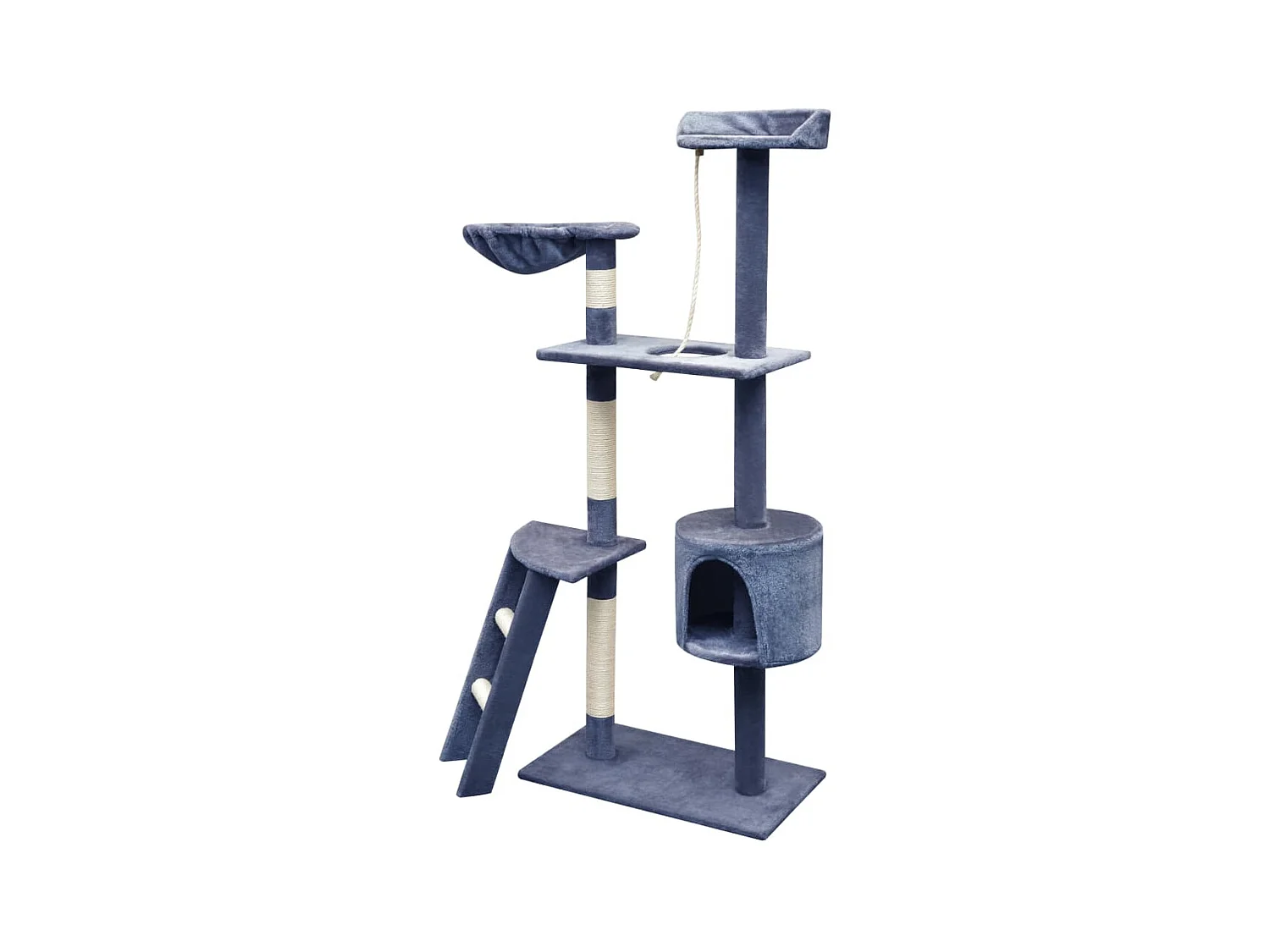 Bellmead  Kattenkrabpaal met sisal krabpalen 150 cm donkerblauw