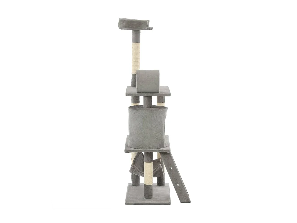 Serkan  Arbre à chat avec griffoirs en sisal 140 cm Gris