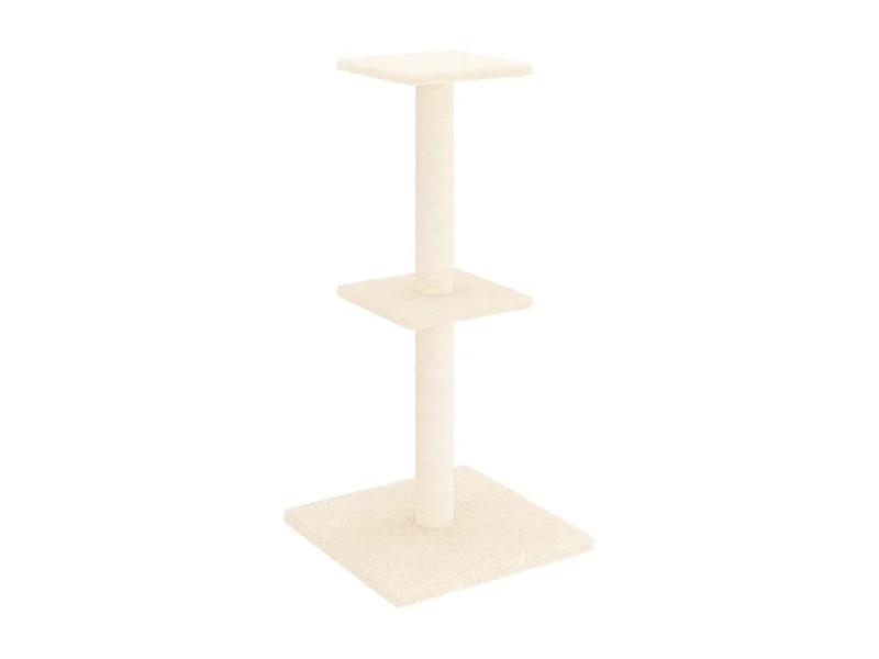 Garrit  Kattenmeubel met sisal krabpalen 73 cm crèmekleurig