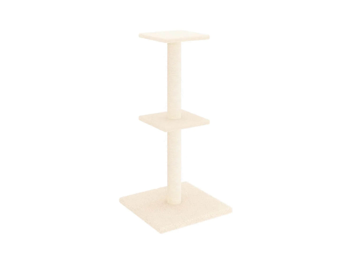Garrit  Arbre à chat avec griffoirs en sisal crème 73 cm