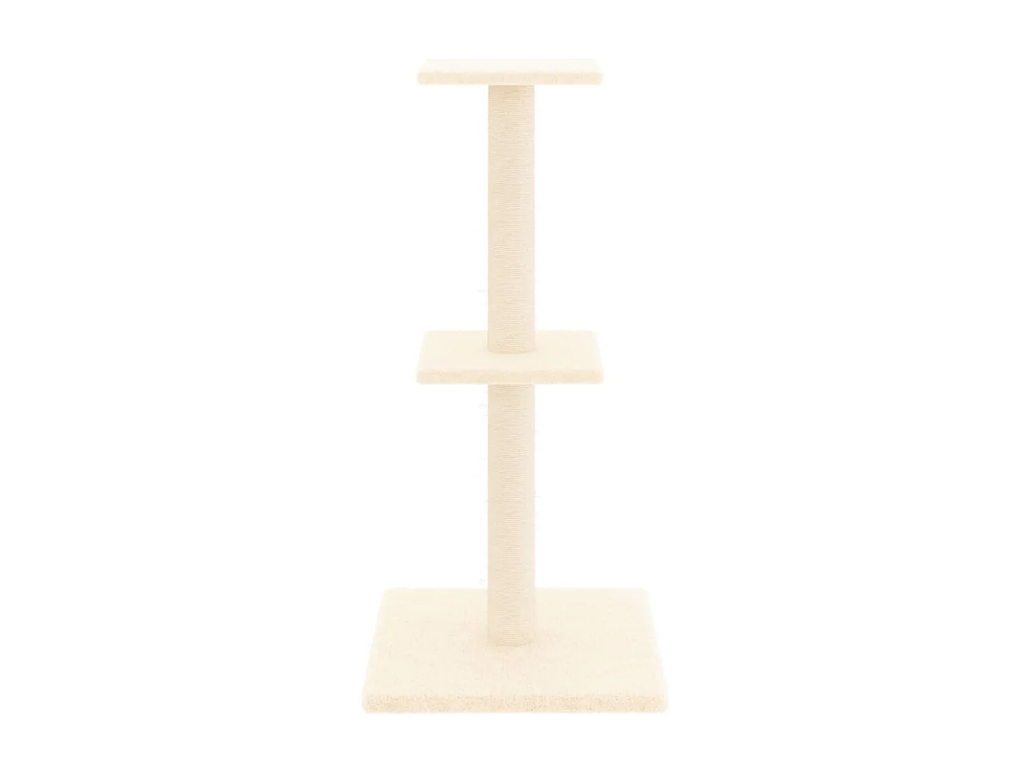Garrit  Arbre à chat avec griffoirs en sisal crème 73 cm
