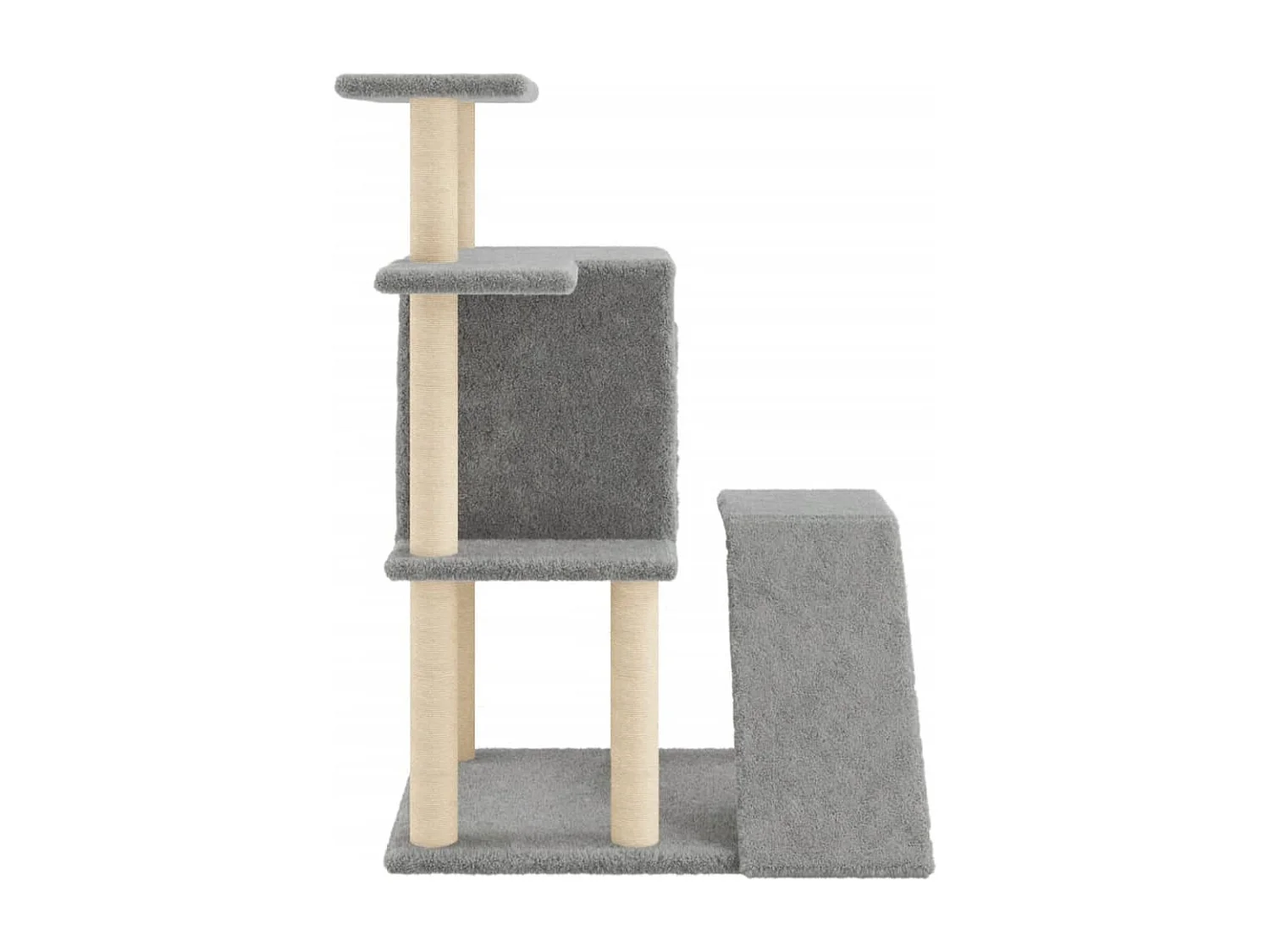 Mathis-Paul  Arbre à chat avec griffoirs en sisal gris clair 97 cm