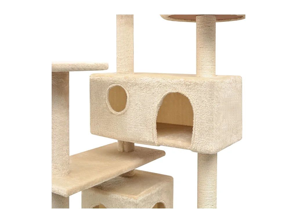 Bellmead  Arbre à chat avec griffoirs en sisal 125 cm Beige