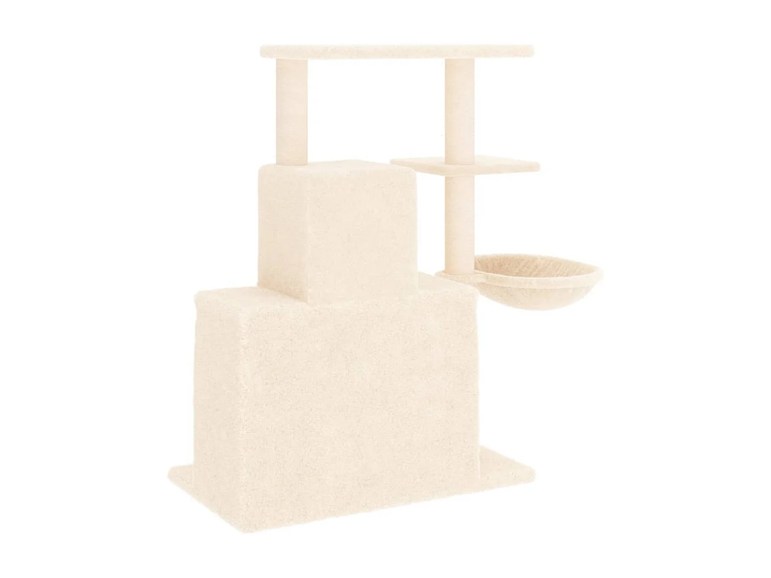 Fort Leonard Wood  Arbre à chat avec griffoirs en sisal Crème 83 cm