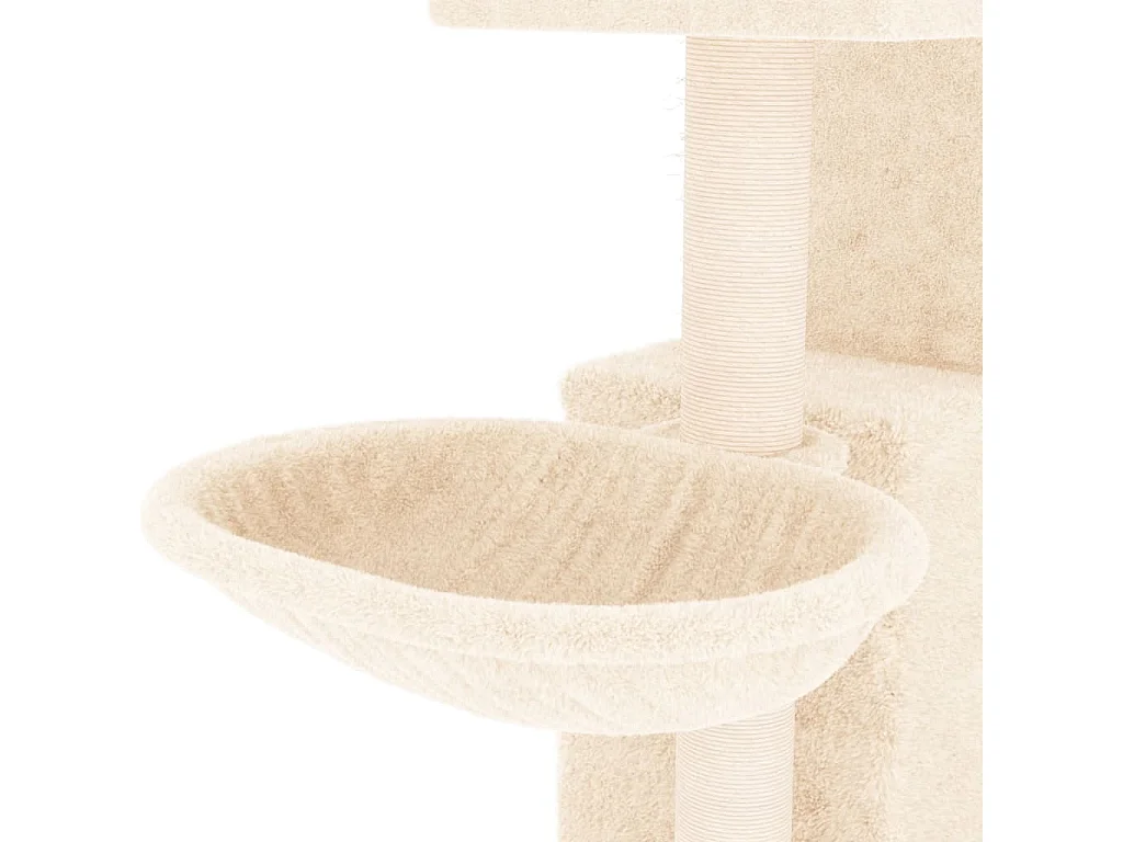 Fort Leonard Wood  Arbre à chat avec griffoirs en sisal Crème 83 cm