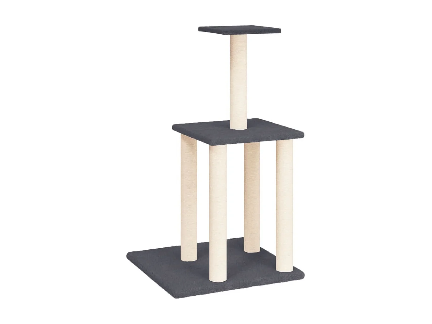 Atoka  Arbre à chat avec griffoirs en sisal gris foncé 85,5 cm