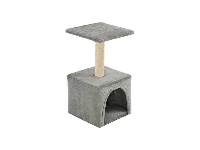 Sara Teresa  Arbre à chat avec griffoirs en sisal 55 cm Gris