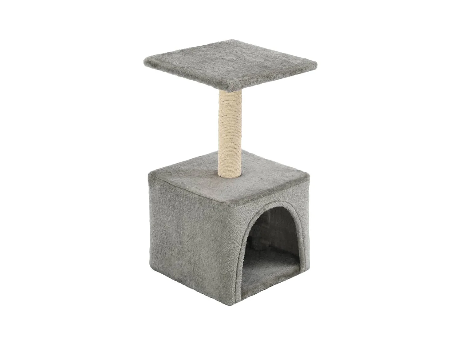 Sara Teresa  Arbre à chat avec griffoirs en sisal 55 cm Gris