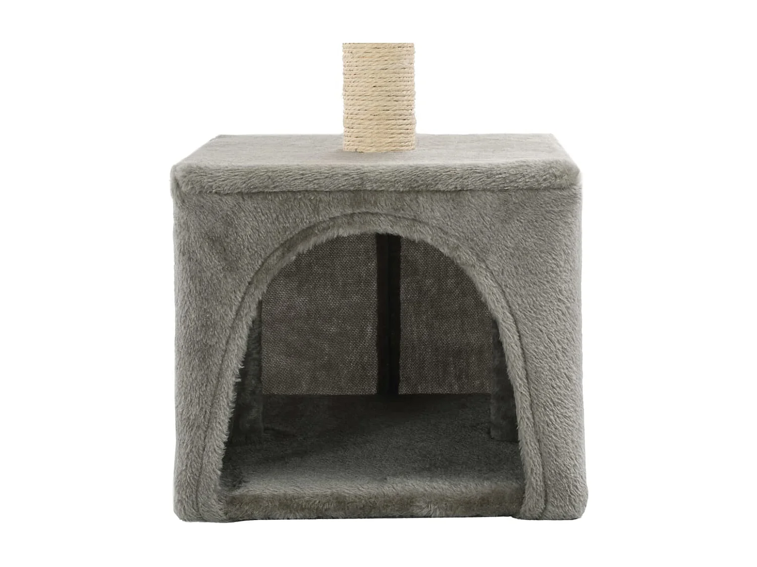 Sara Teresa  Rascador para gatos con poste de sisal 55 cm gris