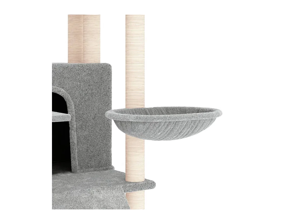 Coeur d'Alene  Arbre à chat avec griffoirs en sisal Gris clair 154 cm