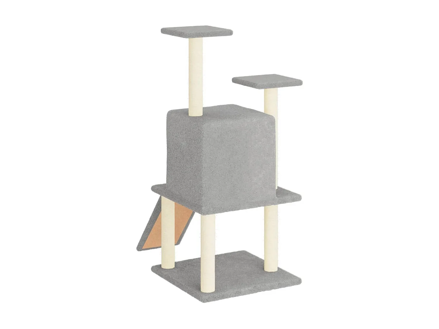 Torgunn  Rascador para gatos con postes de sisal gris claro 110 cm