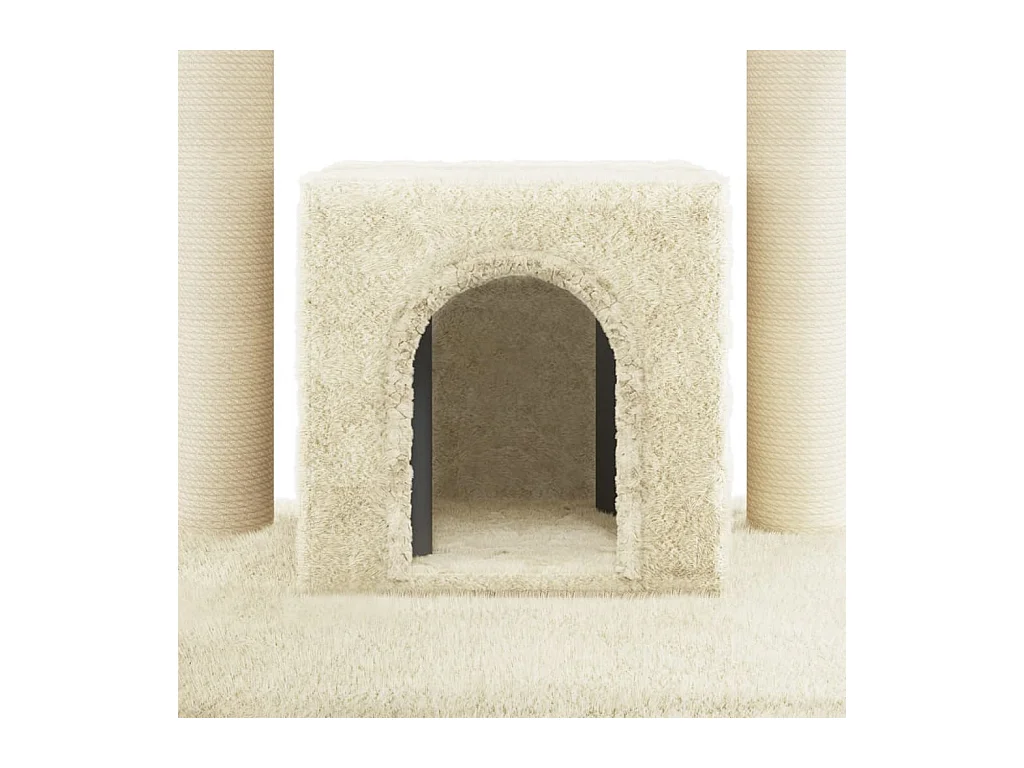 Jean-Paul-Antoine  Arbre à chat avec griffoirs en sisal Crème 110 cm