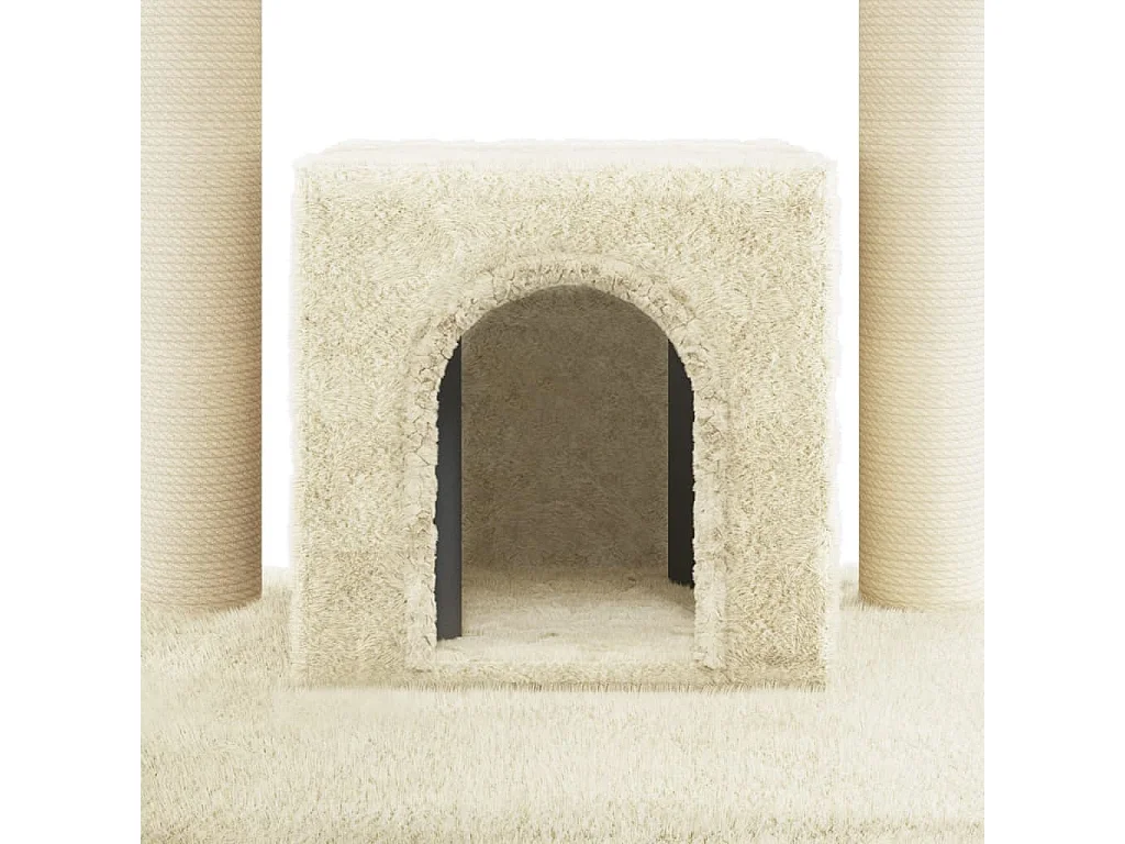 Jean-Paul-Antoine  Arbre à chat avec griffoirs en sisal Crème 110 cm