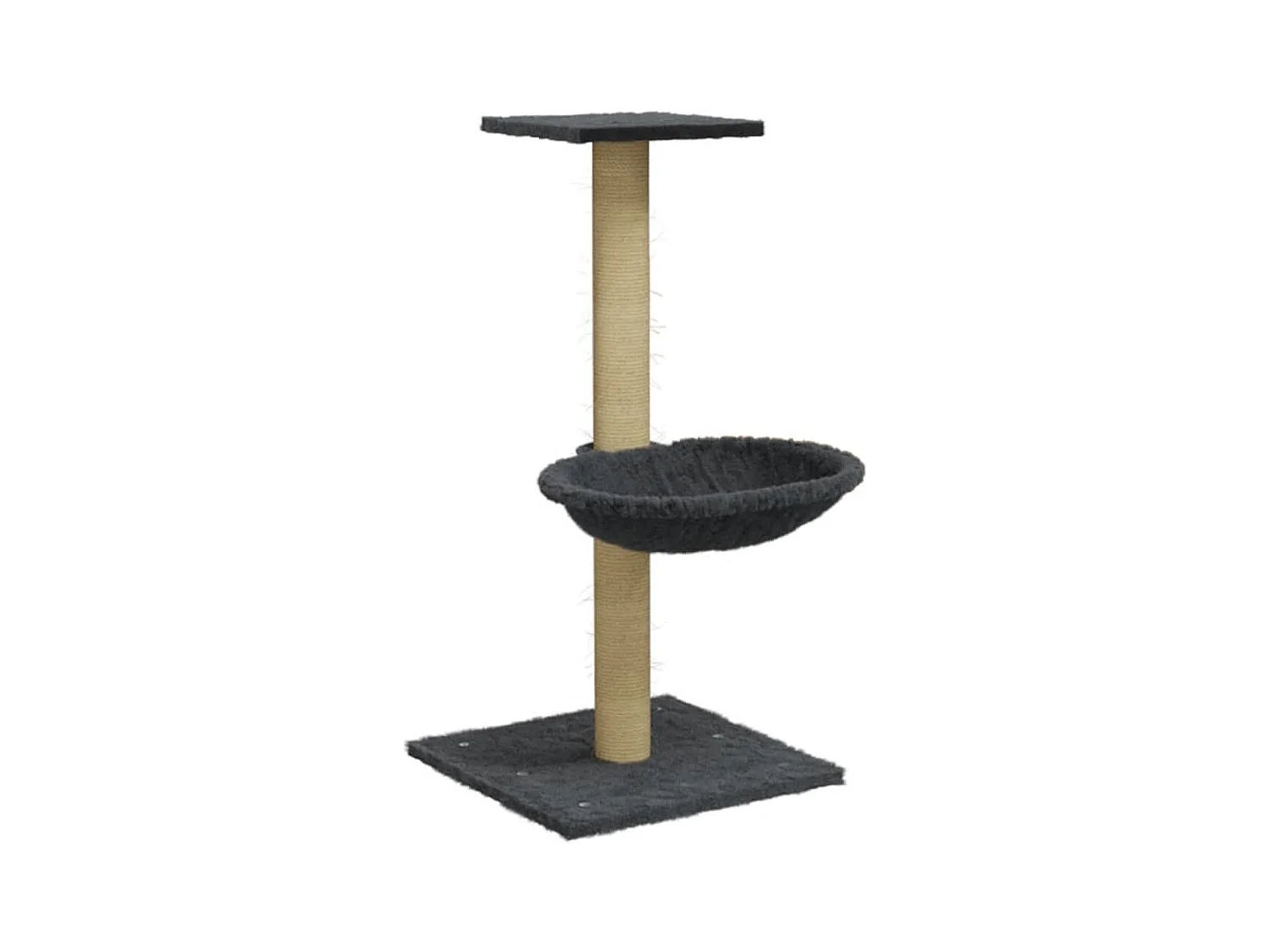 Prolenta Premium -  Rascador para gatos con poste de sisal gris oscuro 74 cm