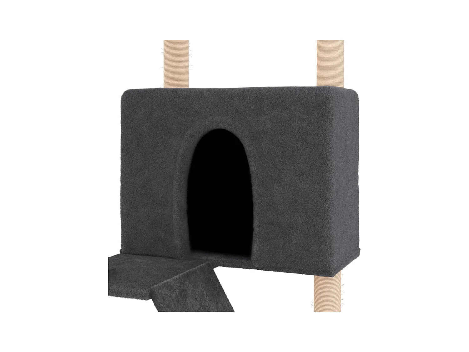 Nyfja  Arbre à chat avec griffoirs en sisal gris foncé 143 cm