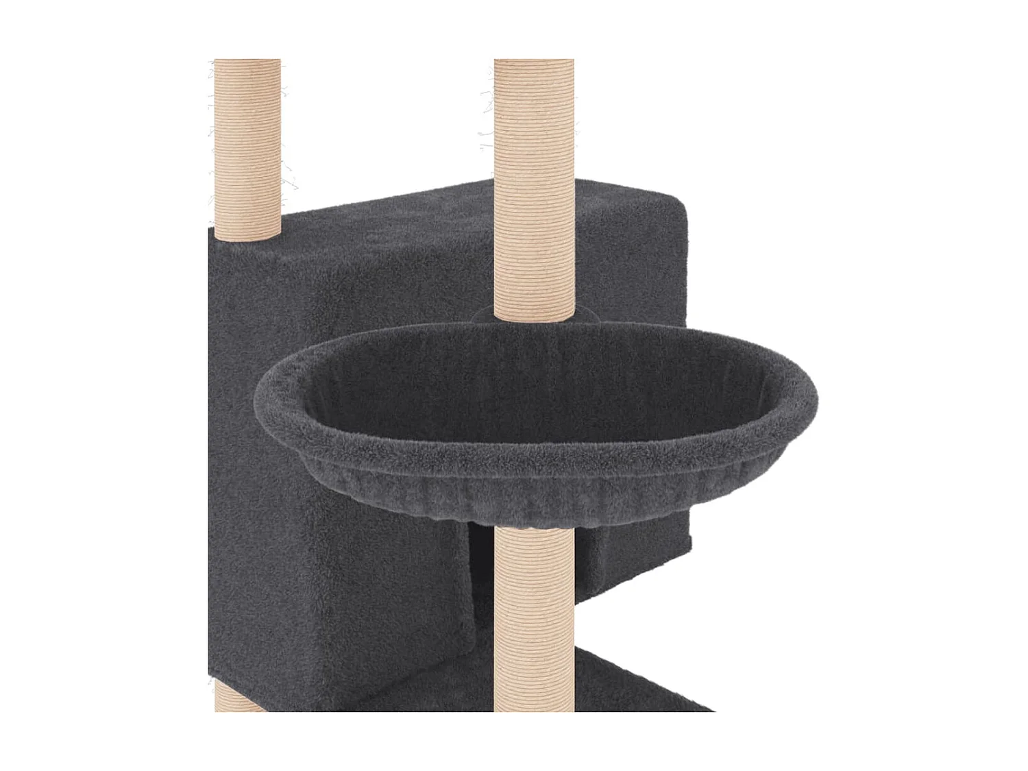 Nyfja  Arbre à chat avec griffoirs en sisal gris foncé 143 cm