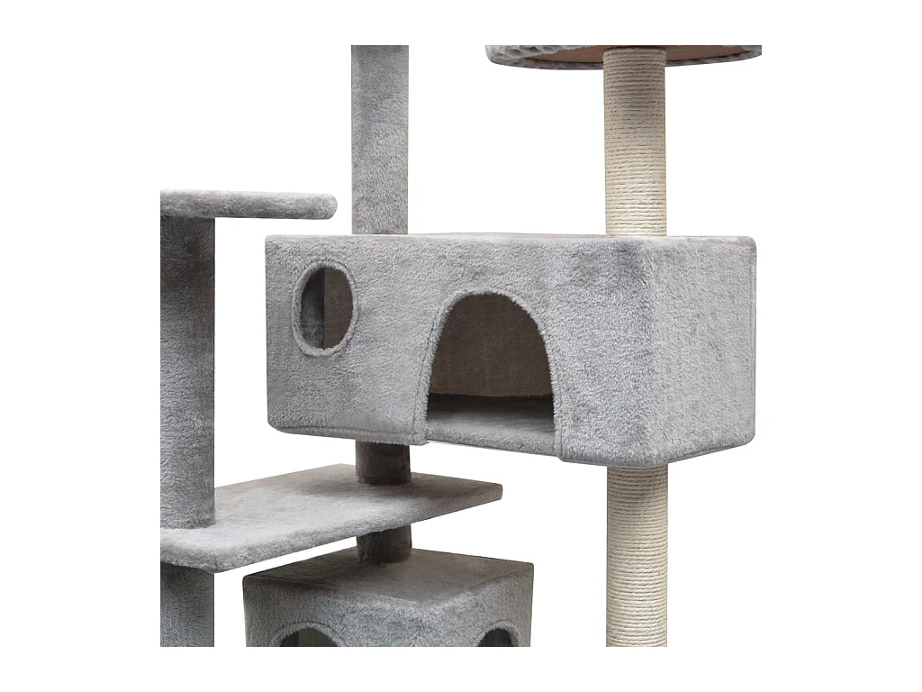 Bellmead  Arbre à chat avec griffoirs en sisal 125 cm Gris