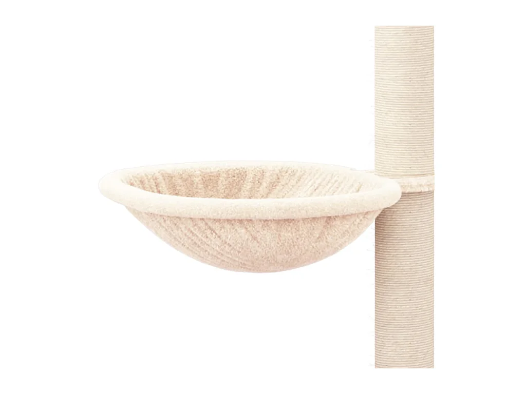 Voorburg  Arbre à chat avec griffoirs en sisal Crème 94,5 cm