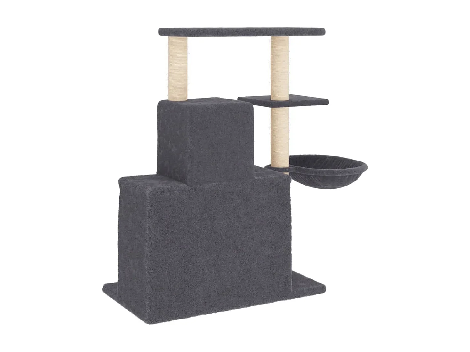 Fort Leonard Wood  Arbre à chat avec griffoirs en sisal Gris foncé 83 cm