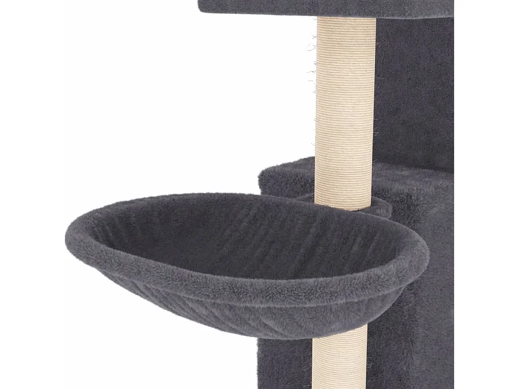 Fort Leonard Wood  Arbre à chat avec griffoirs en sisal Gris foncé 83 cm