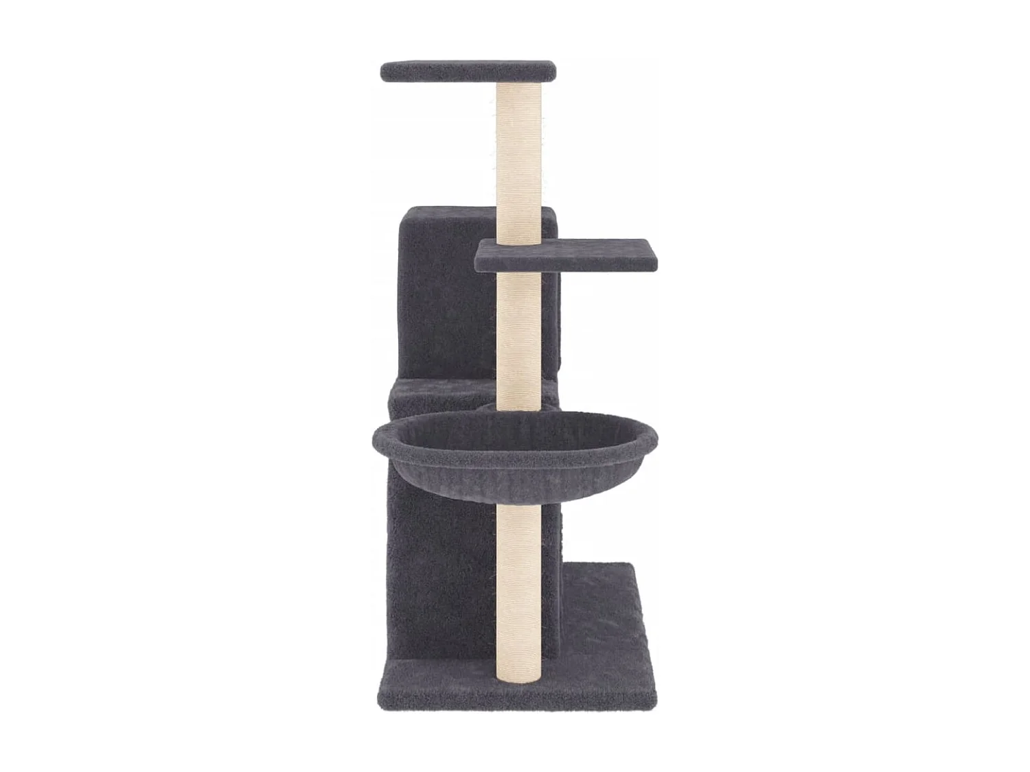 Fort Leonard Wood  Arbre à chat avec griffoirs en sisal Gris foncé 83 cm