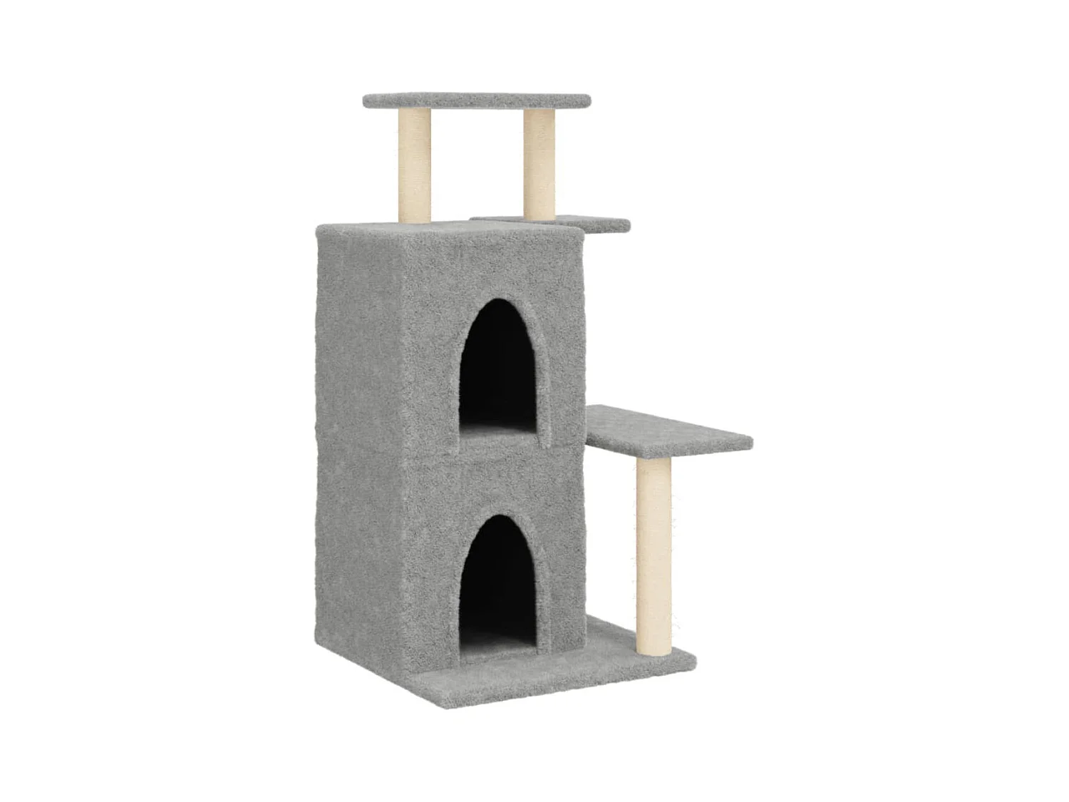 Torkel  Rascador para gatos con postes de sisal gris claro 97 cm