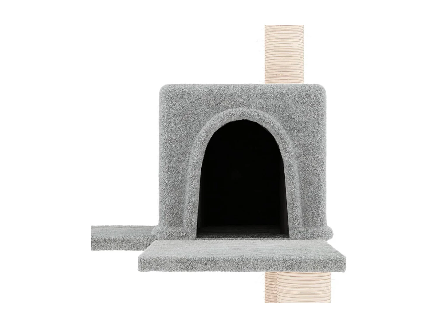 Burchard  Arbre à chat avec griffoirs en sisal Gris clair 153 cm