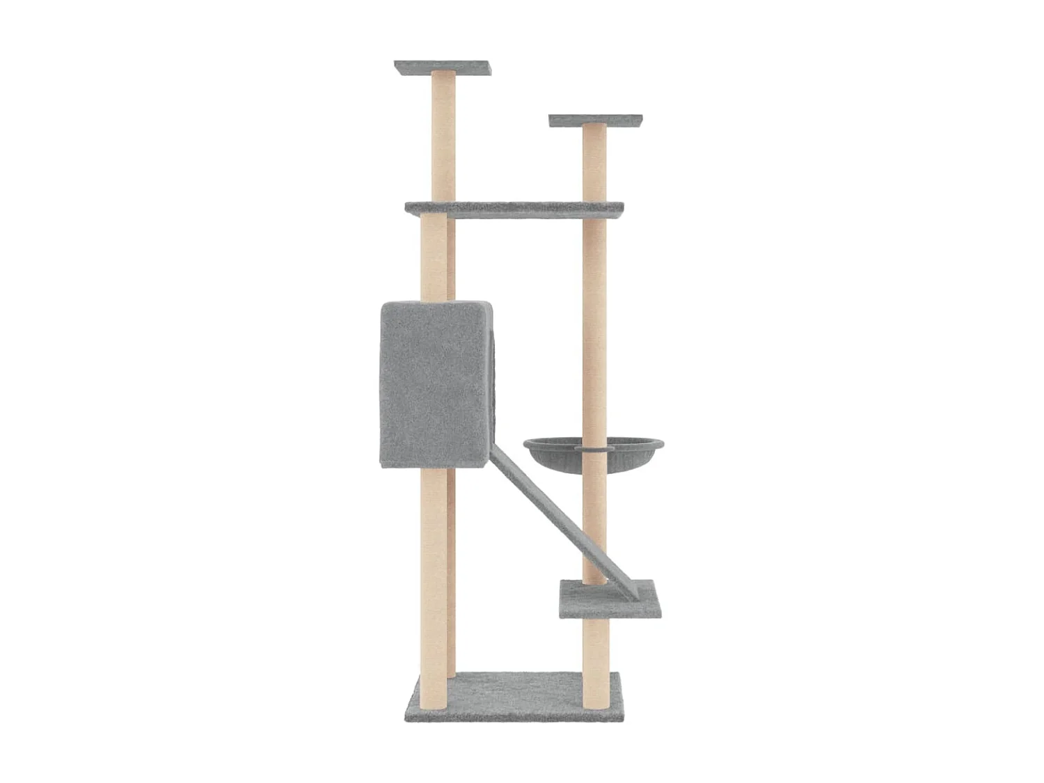 Rémi-Roland  Arbre à chat avec griffoirs en sisal Gris clair 153 cm