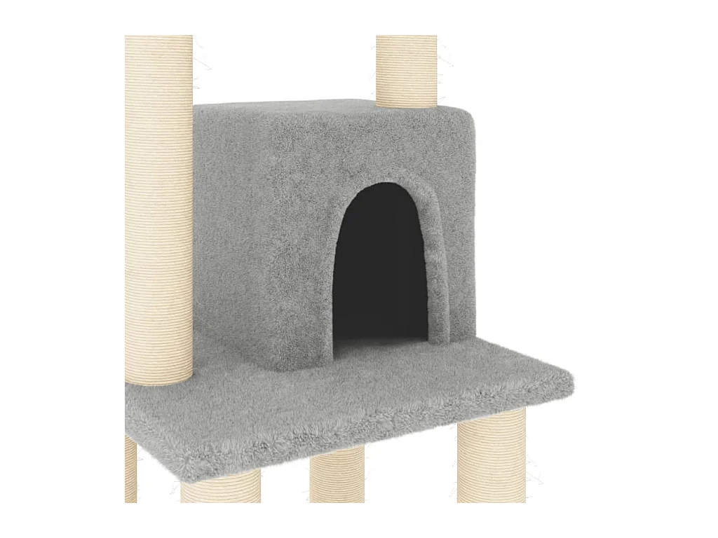 West Park  Arbre à chat avec griffoirs en sisal Gris clair 105 cm