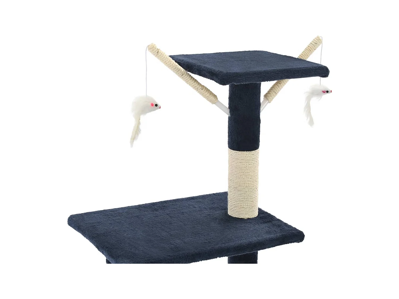 Nohr  Arbre à chat avec griffoirs en sisal 138 cm Bleu foncé