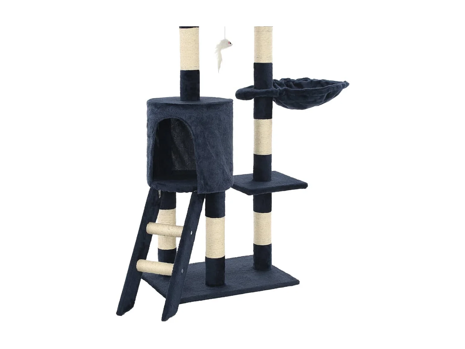 Nohr  Arbre à chat avec griffoirs en sisal 138 cm Bleu foncé
