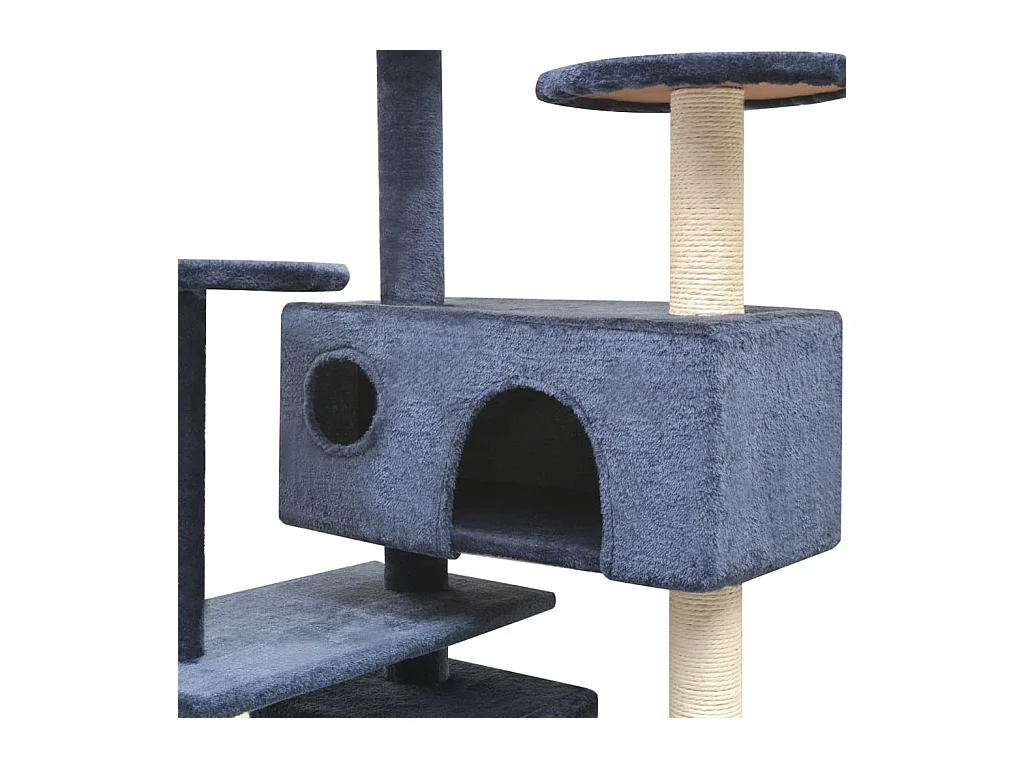 Bellmead  Arbre à chat avec griffoirs en sisal 125 cm Bleu foncé