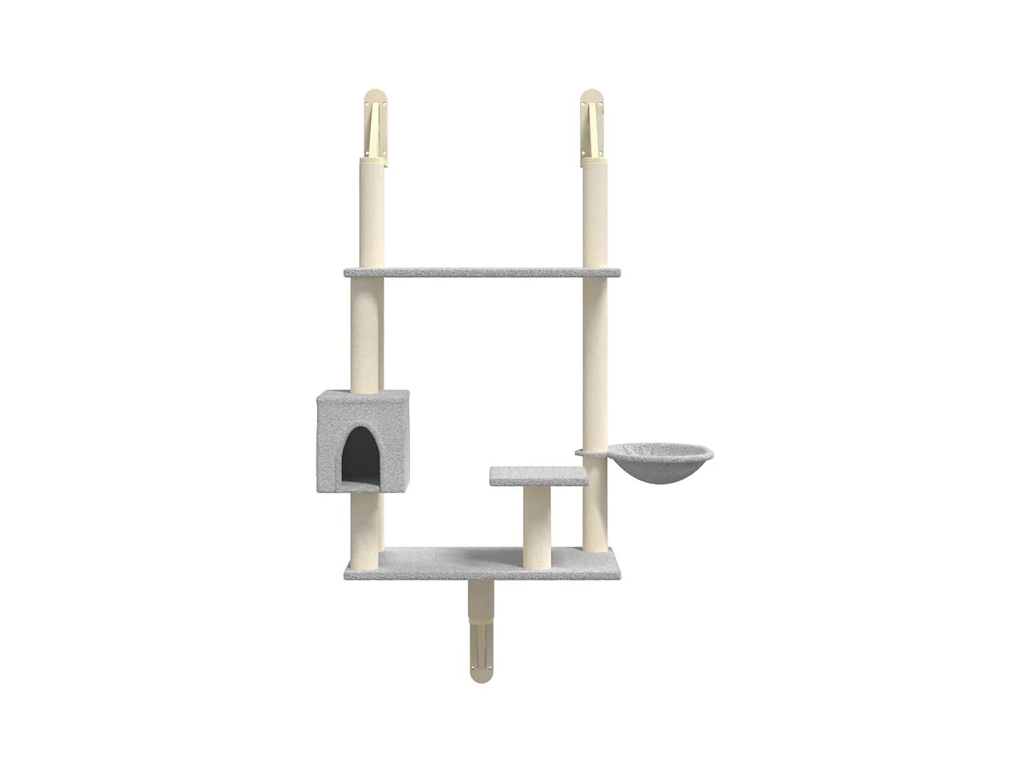 Prolenta Premium -  Arbre à chat mural avec griffoir gris clair 153 cm
