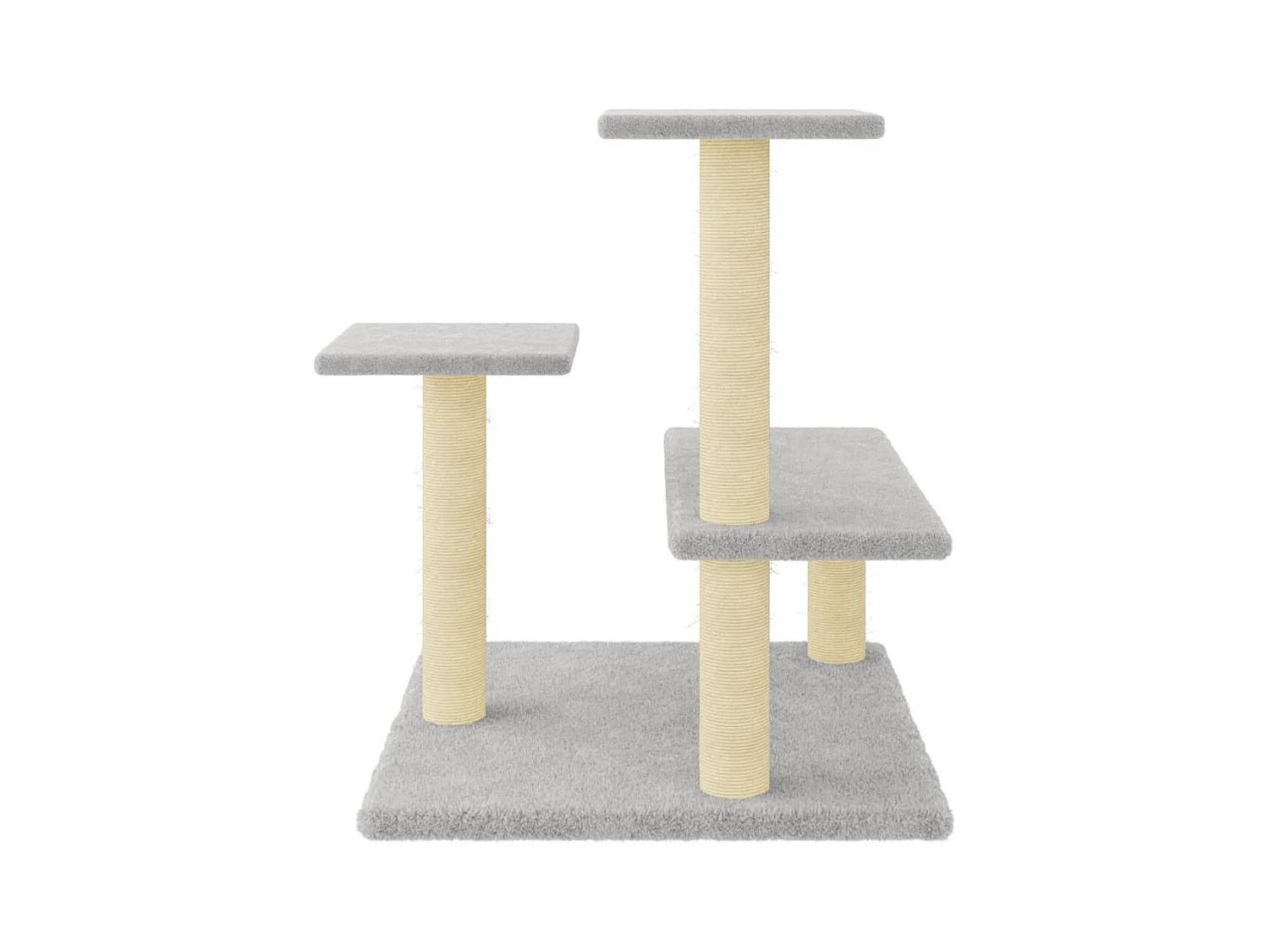 Ellisville  Arbre à chat avec griffoirs en sisal gris clair 61 cm