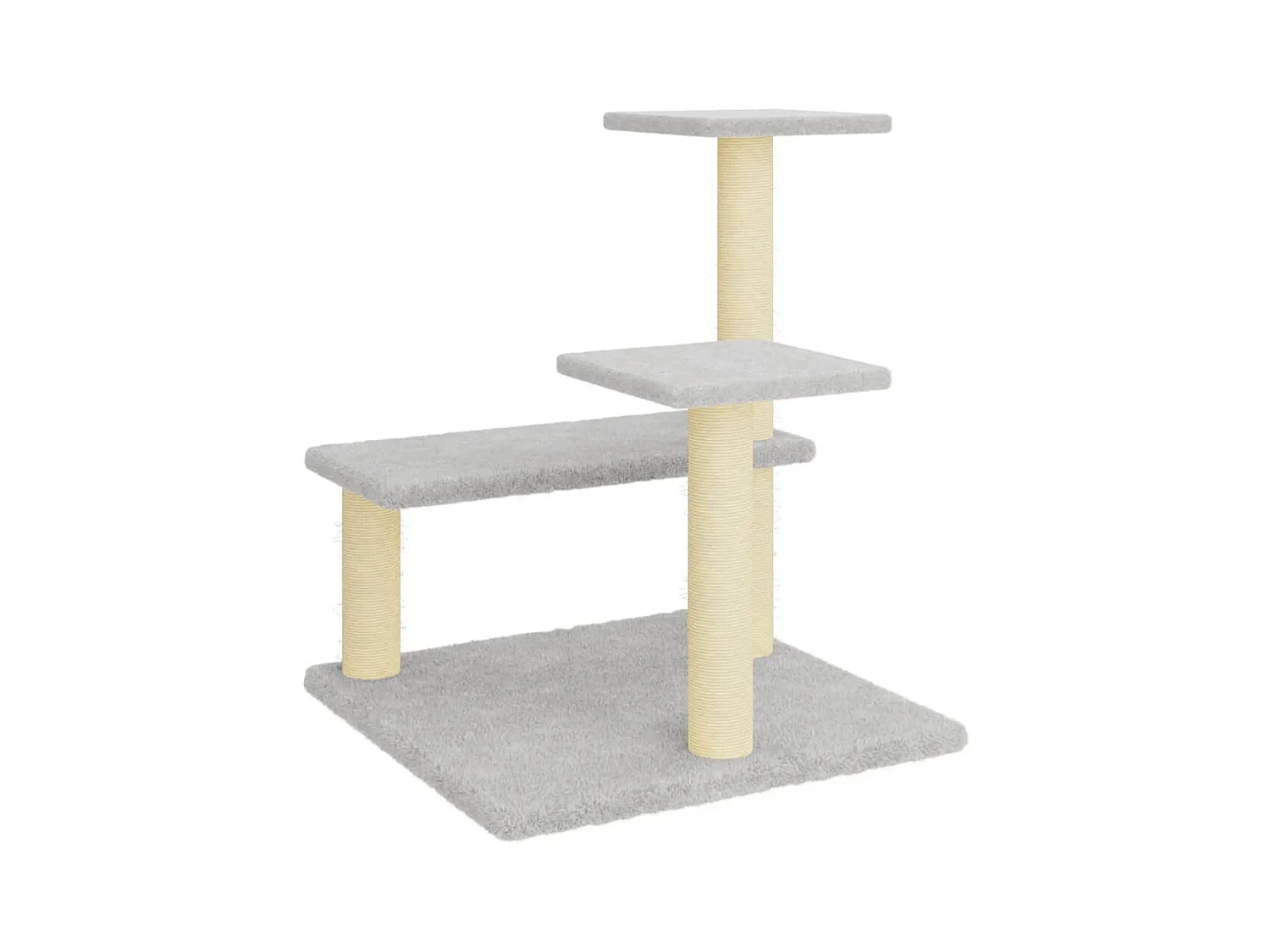 Ellisville  Arbre à chat avec griffoirs en sisal gris clair 61 cm